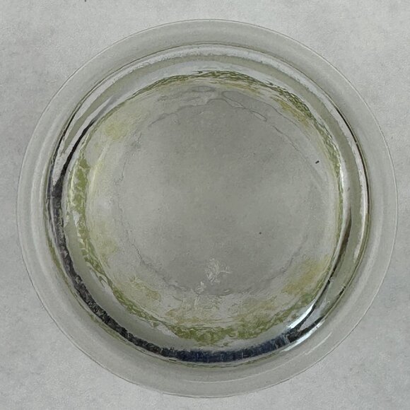 Set Of 4 Vintage Green Yellow Ombre Hearts and Vines Glass Tumblers 12 oz MCM - Picture 9 of 9